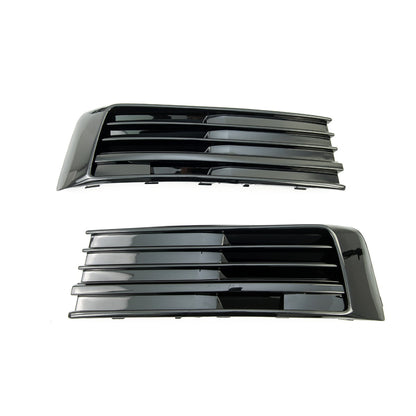 Frontstoßstangen Gitter Set Hochglanz Schwarz passend für VW Transporter T6 2015-2020