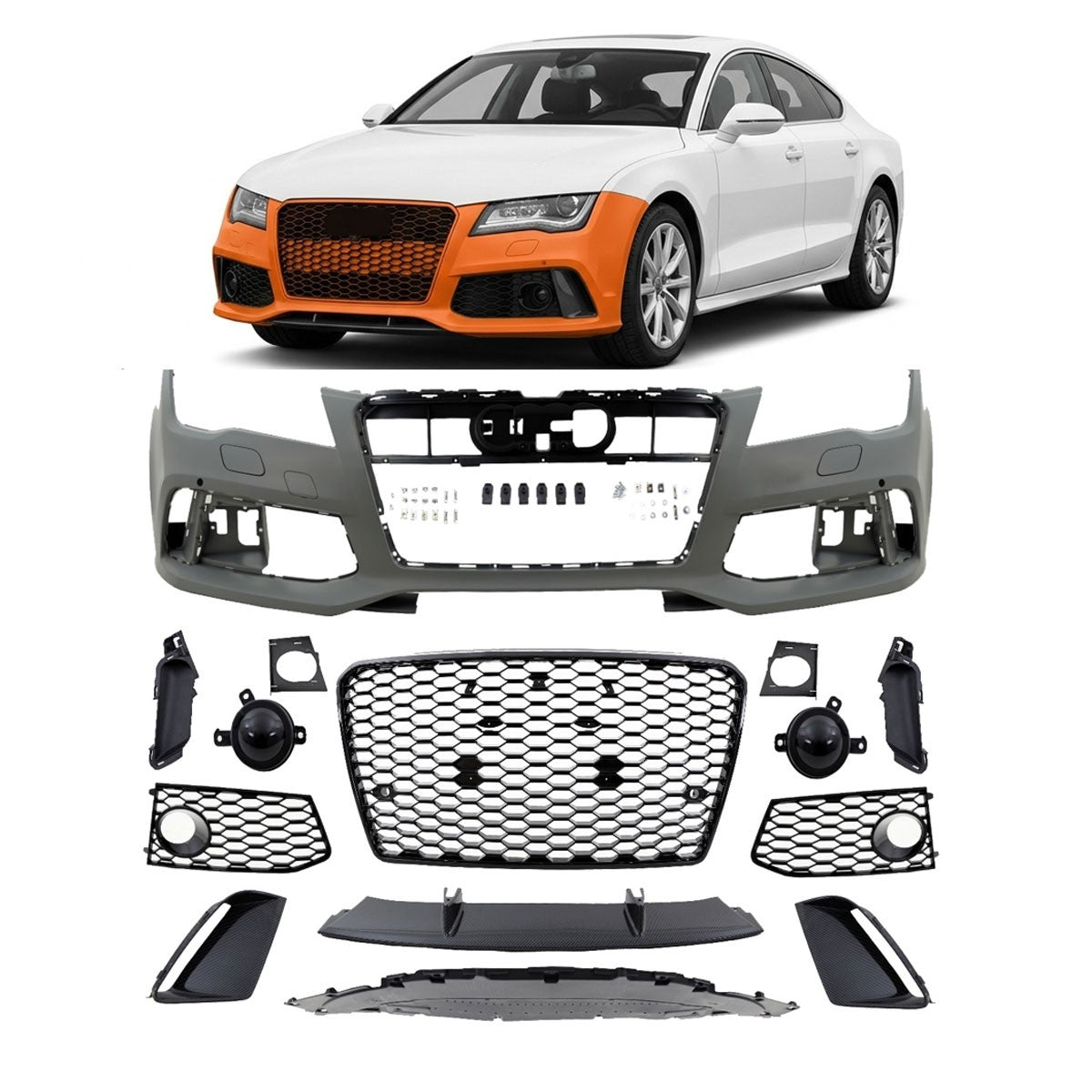 Sport Frontstoßstange mit Grill passend für Audi A7 (4G) Sportback 2011-2014