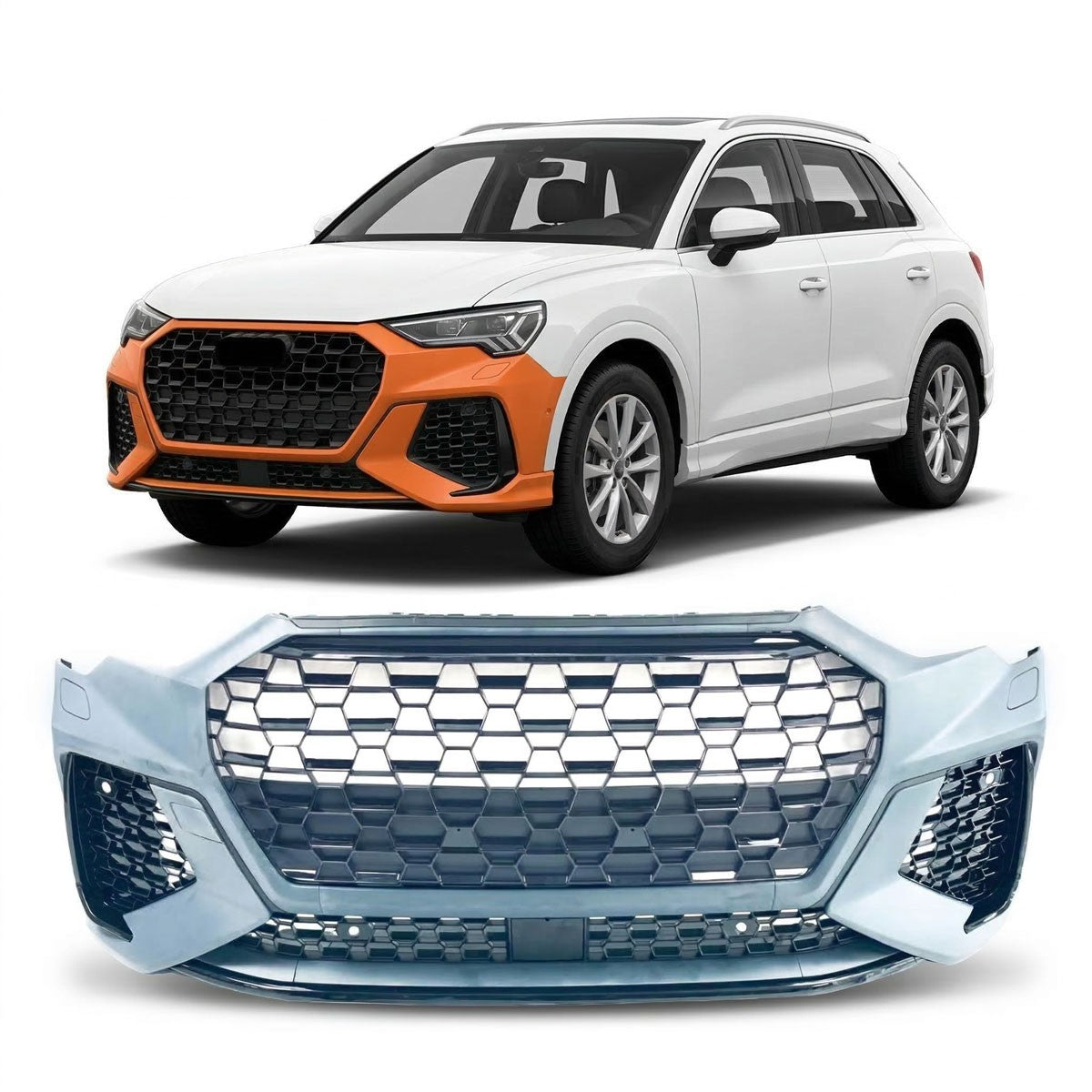 Frontstoßstange mit Grill PDC SRA passend für Audi Q3 F3 SUV 2020-2024