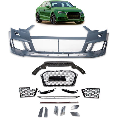 Frontstoßstange mit Grill & PDC passend für Audi A3 8V Limousine Cabrio 2016-2019