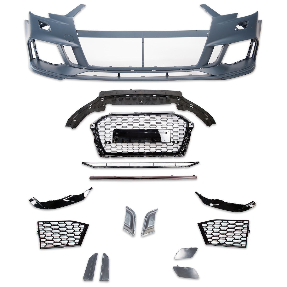Frontstoßstange mit Grill & PDC passend für Audi A3 8V Limousine Cabrio 2016-2019