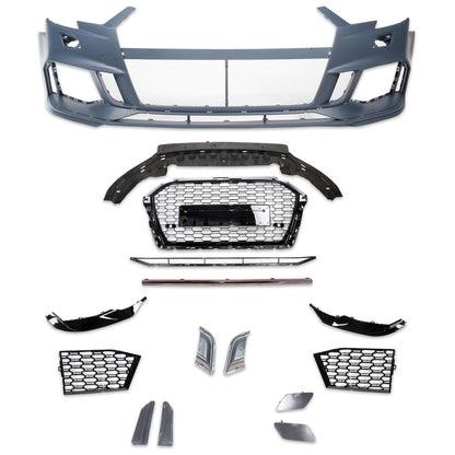 Frontstoßstange mit Grill & PDC passend für Audi A3 8V Limousine Cabrio 2016-2019