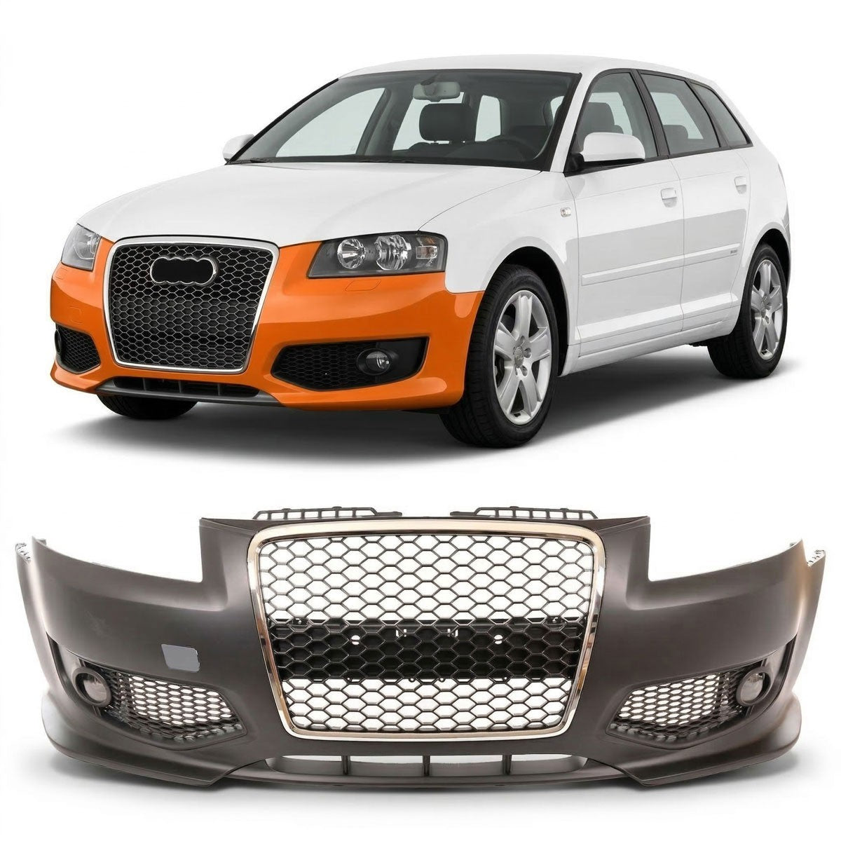 Frontstoßstange und Grill passend für Audi A3 8P Sportback Hatchback 2005-2008