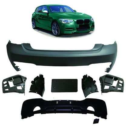 Sport Heckstoßstange mit Diffusor passend für BMW 1er (F20 F21) 2011-2015