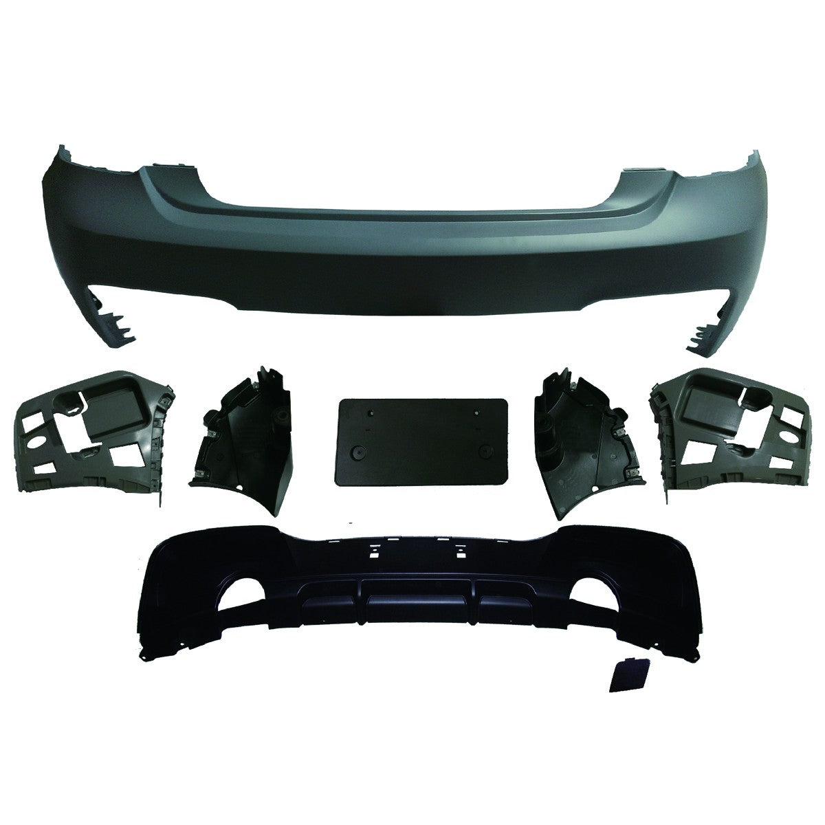 Sport Heckstoßstange mit Diffusor passend für BMW 1er (F20 F21) 2011-2015