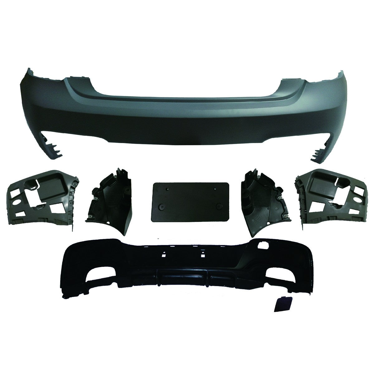 Sport Heckstoßstange mit Diffusor passend für BMW 1er F20 F21 2011-2015