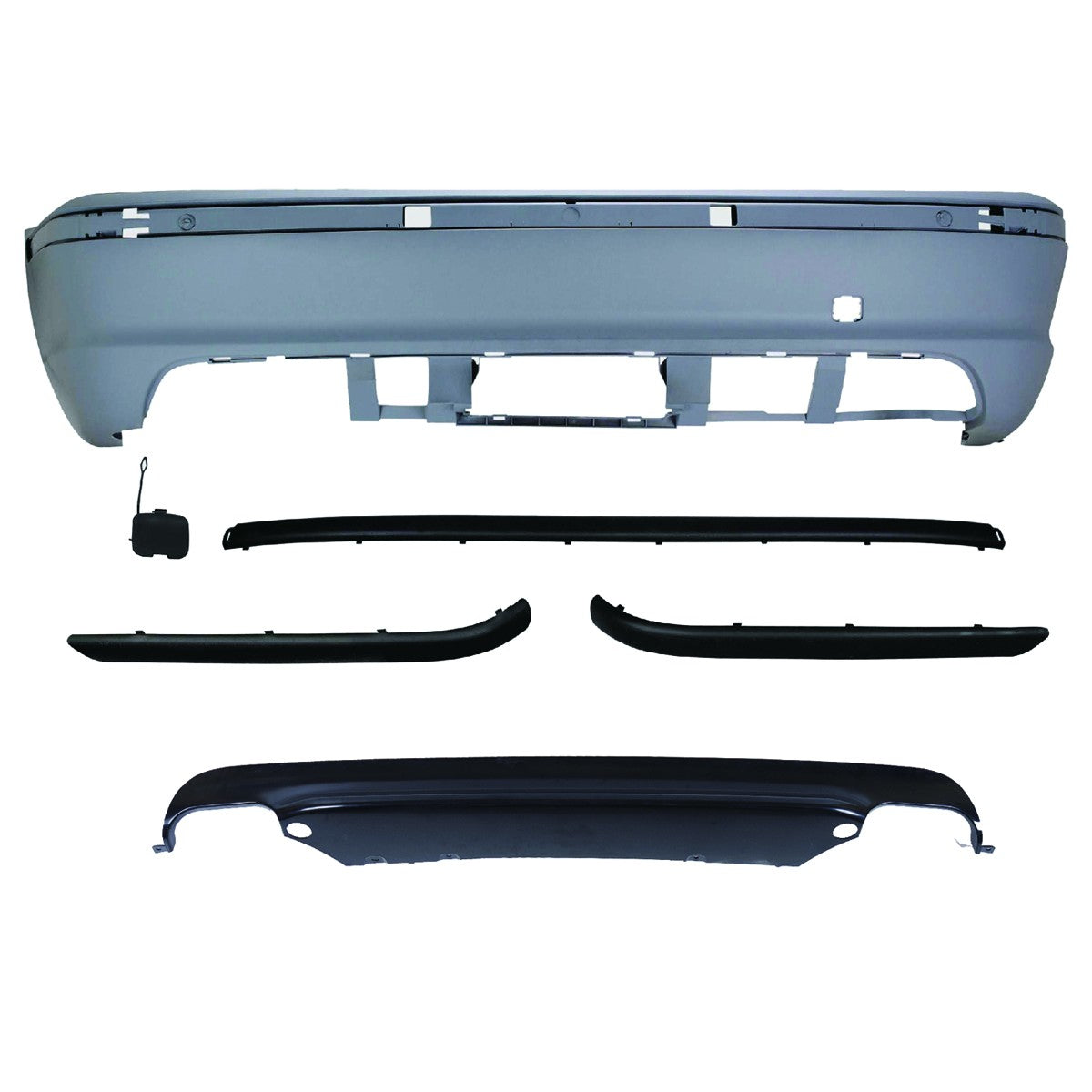 Sport Heckstoßstange mit Diffusor passend für BMW 3er (E46) Limousine 1998-2005