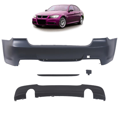 Heckstoßstange mit Diffusor passend für BMW 3er (E90) Limousine 2005-2011