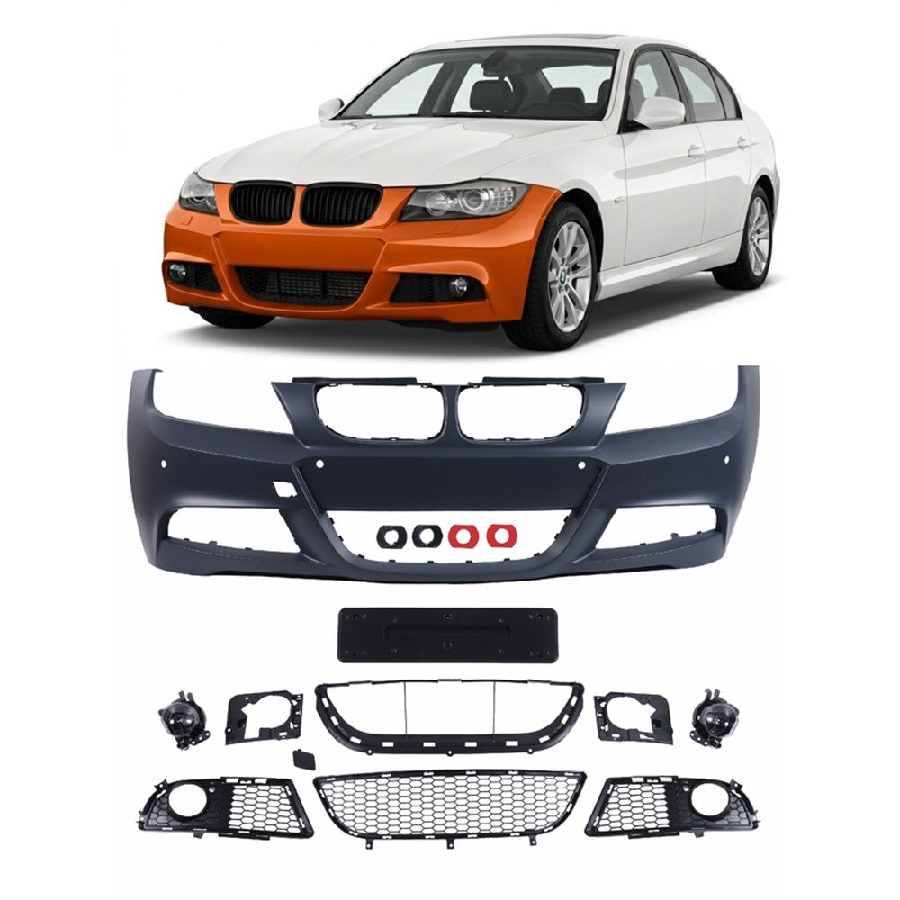 Sport Frontstoßstange mit PDC Nebelscheinwerfern passend für BMW 3er E90 E91 08-11