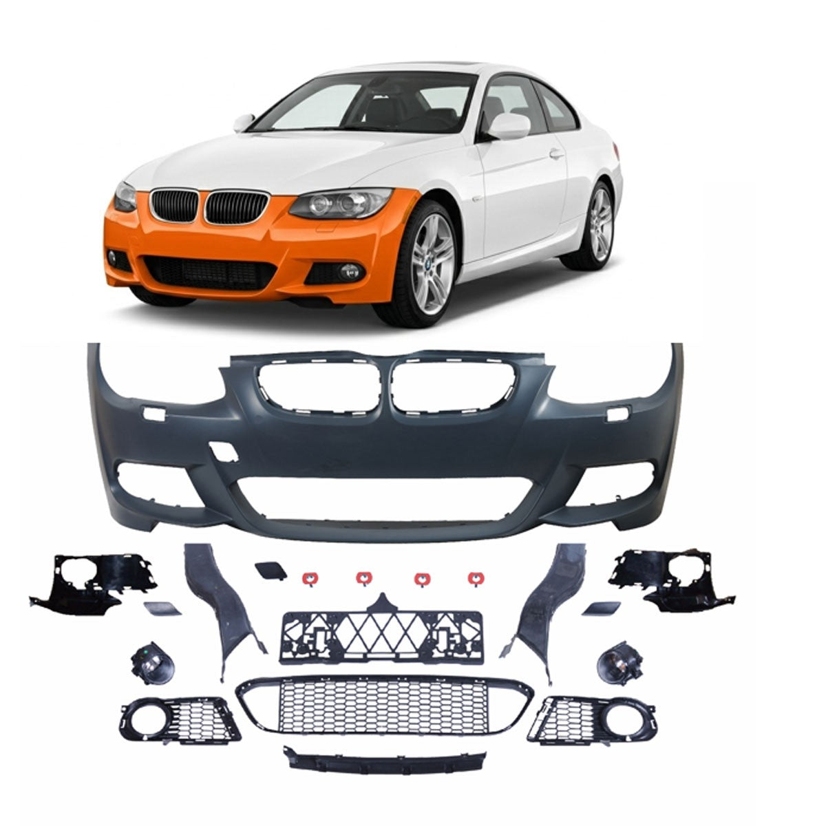 Sport Frontstoßstange SRA passend für BMW 3er E92 E93 Facelift 2010-2013