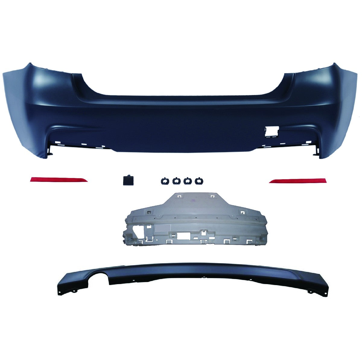 Sportheckstoßstange mit Diffusor passend für BMW 3er (F30) Limousine 2011-2018