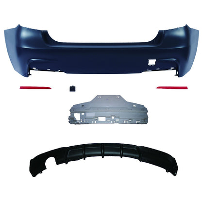 Heckstoßstange Sport mit Diffusor passend für BMW 3er (F30) Limousine 2011-2018