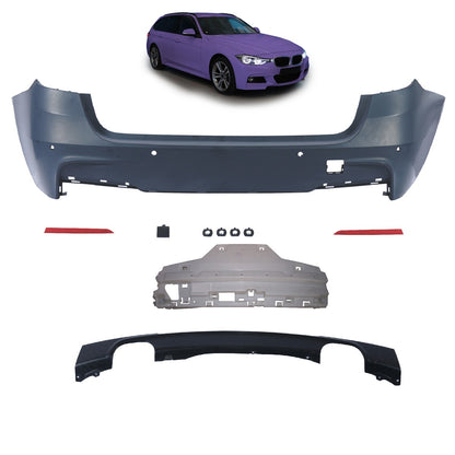 Heckstoßstange mit Diffusor (-OO--OO-) passend für BMW 3er F31 2011-2018