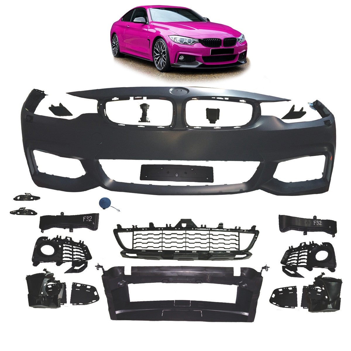 Sportfrontstoßstange SRA passend für BMW 4er (F32 F33 F36) 2013-2021