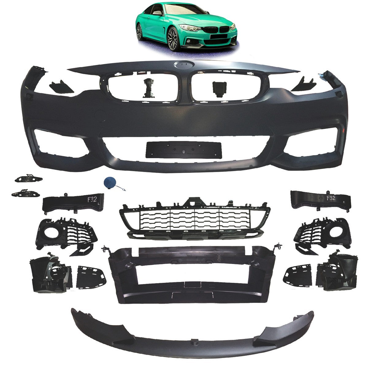 Sportfrontstoßstange mit SRA passend für BMW 4er F32 F33 F36 2013-2021