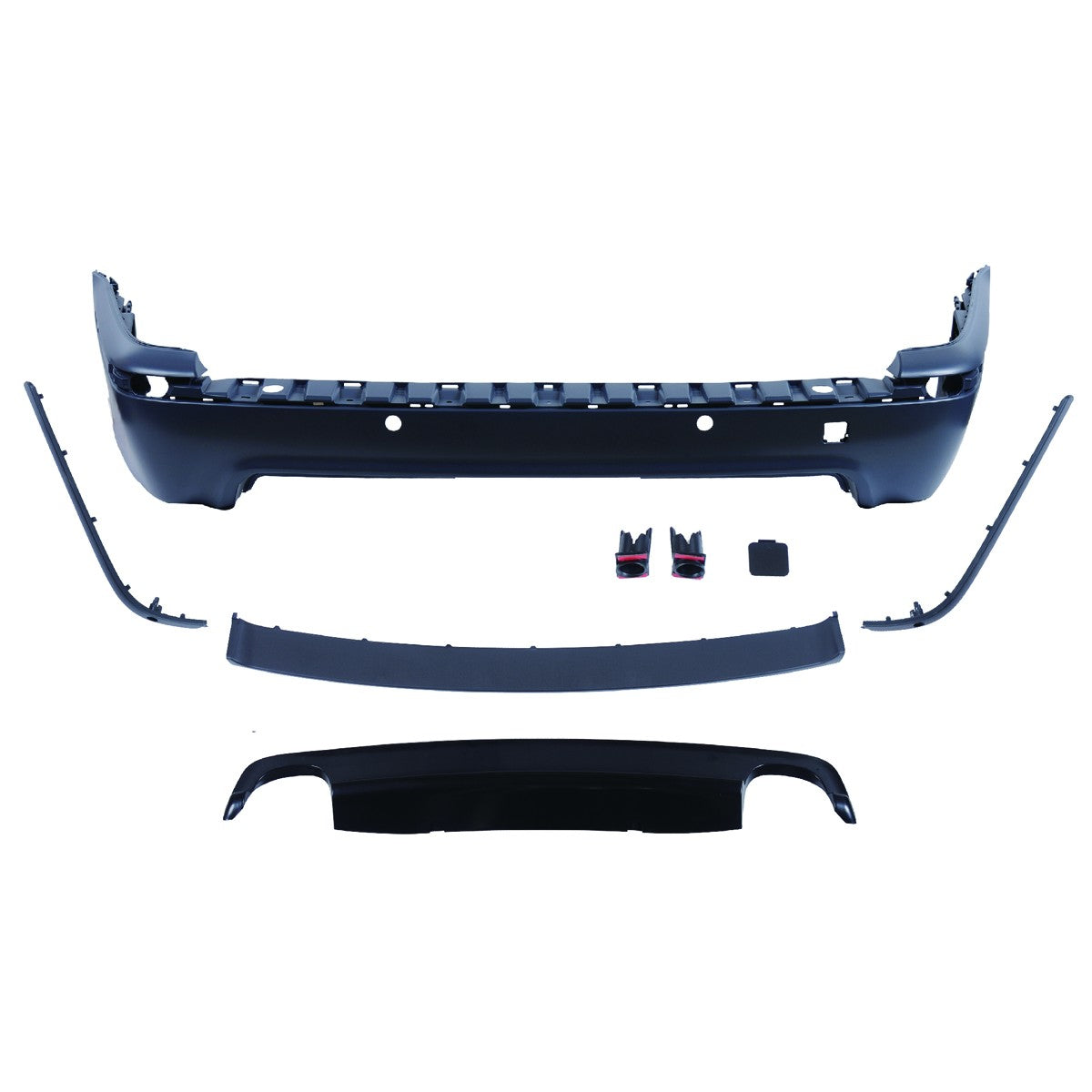 Sport-Heckstoßstange mit Diffusor passend für BMW 5er E39 Touring 1995-2003