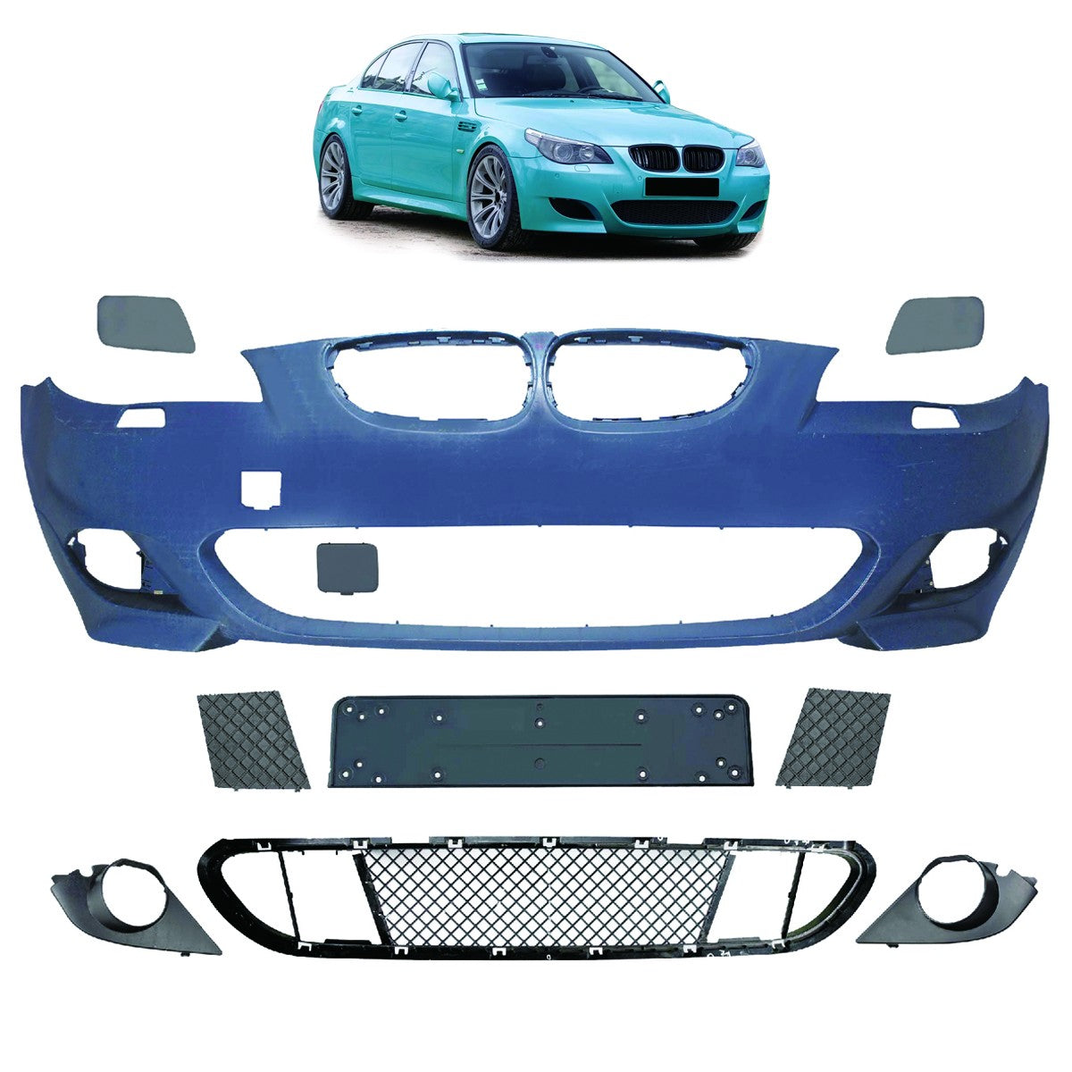 Sport Frontstoßstange mit SRA passend für BMW 5er E60 E61 2003-2010