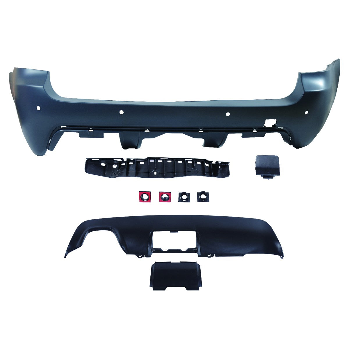 Sport-Heckstoßstange mit Diffusor & PDC passend für BMW 5er E61 2007-2010