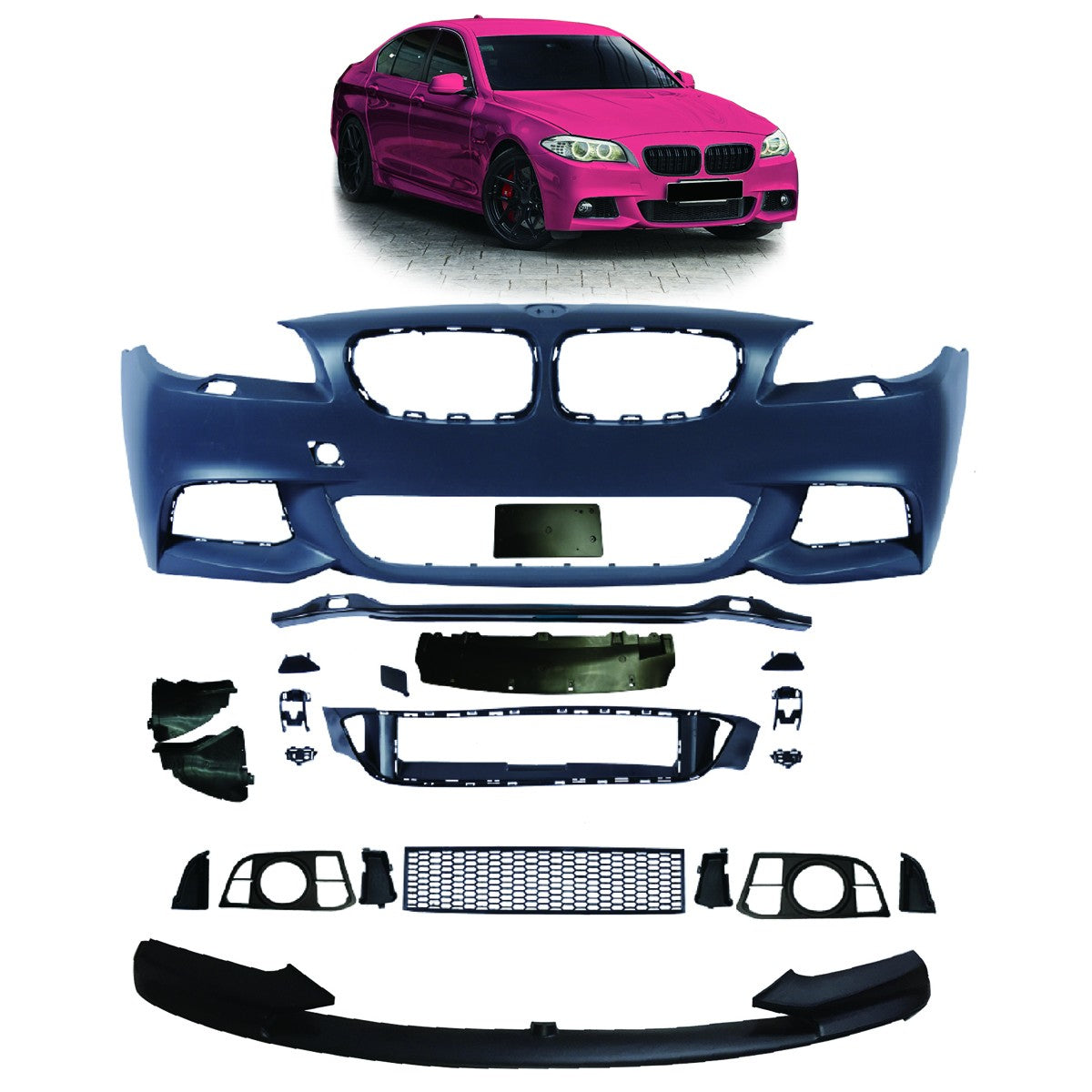 Sport Frontstoßstange mit SRA passend für BMW 5er F10 F11 2013-2017