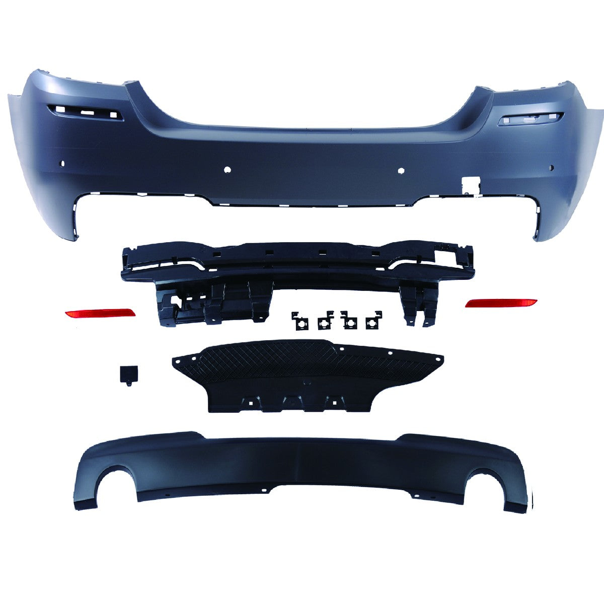 Heckstoßstange Sport Performance mit PDC Diffusor passend für BMW 5er 2010-2017