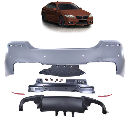 Sport Heckstoßstange mit Diffusor passend für BMW 5er (F10) Limousine 2010-2017
