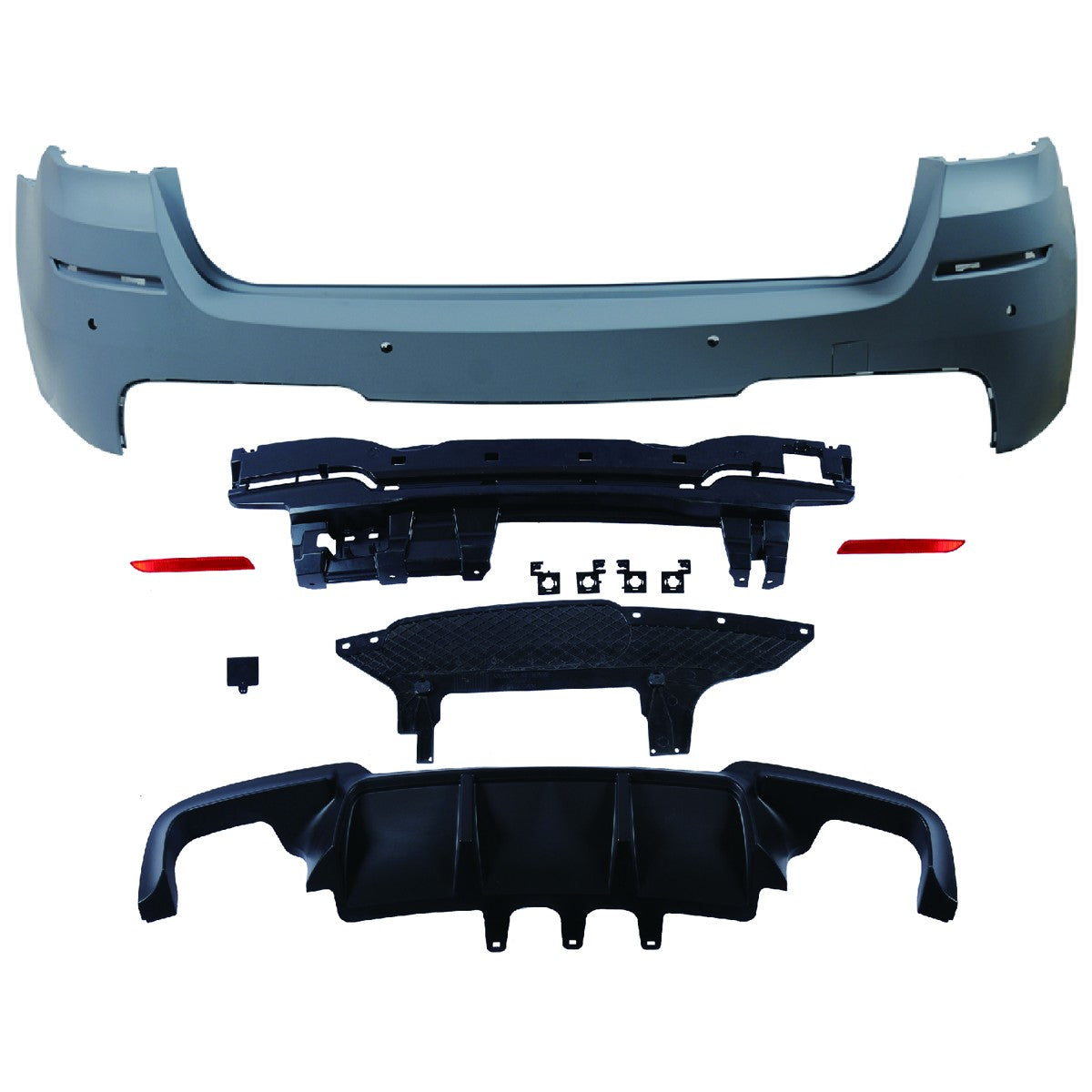 Heckstoßstange Sport mit Diffusor passend für BMW 5er F11 Touring 2010-2017