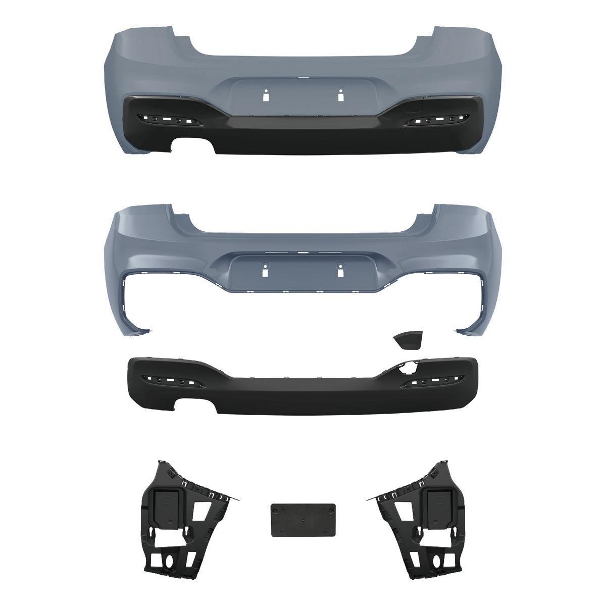 Heckstoßstange mit Diffusor passend für BMW 1er F20 F21 2015-2019