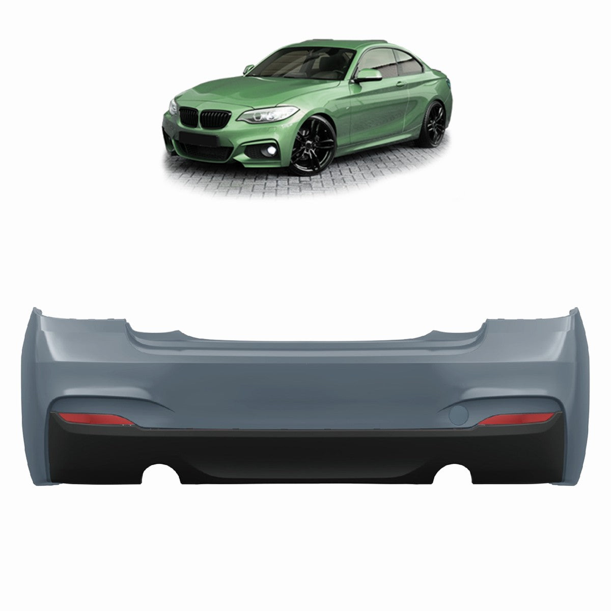 Heckstoßstange Diffusor passend für BMW 2er F22 F23 2013-2021