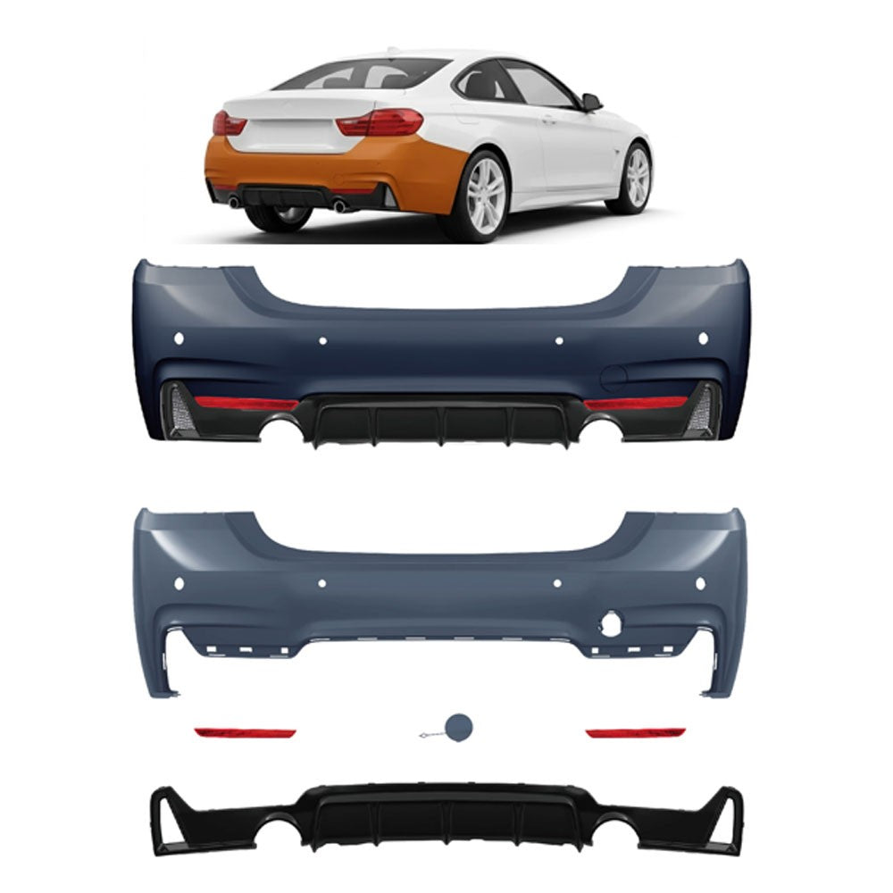 Heckstoßstange mit Diffusor passend für BMW 4er F32 F33 2013-2020