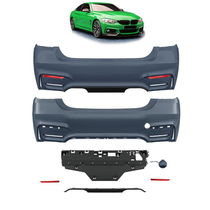 Heckstoßstange mit Diffusor passend für BMW 4er F32 F33 2013-2020