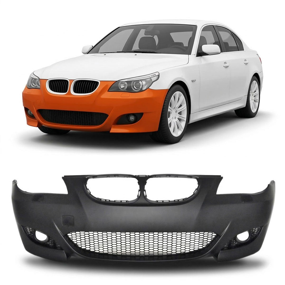 Frontstoßstange mit SRA Ausschnitten passend für BMW 5er E60 E61 2003-2007