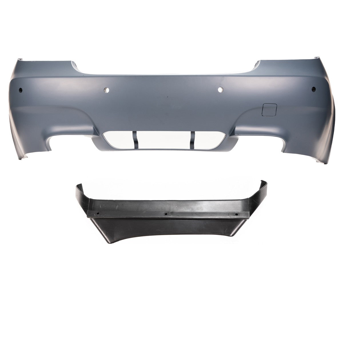 Heckstoßstange mit 24mm PDC Halterungen passend für BMW 5er E60 Limousine 2003-2007