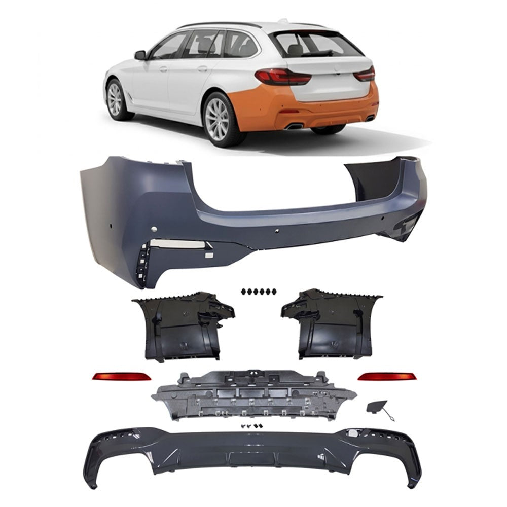 Heckstoßstange mit PDC Diffusor passend für BMW 5er G31 Touring 2020-2023