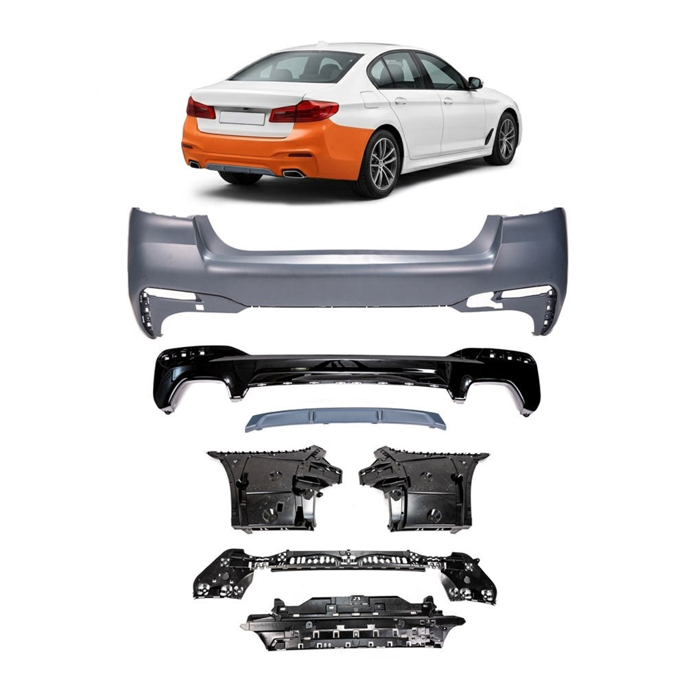 Heckstoßstange mit Diffusor passend für BMW 5er G30 Limousine 2016-2023