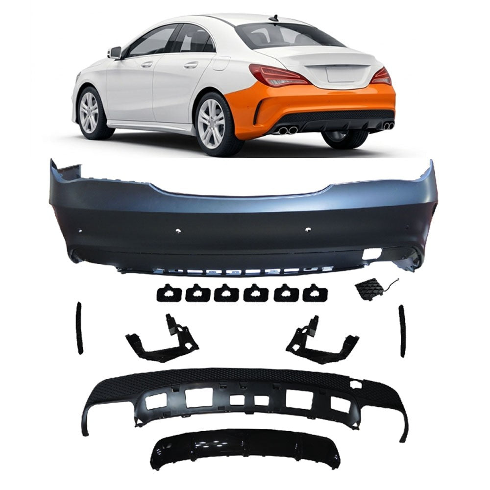 Heckstoßstange mit Diffusor passend für Mercedes CLA C117 Coupé 2013-2016