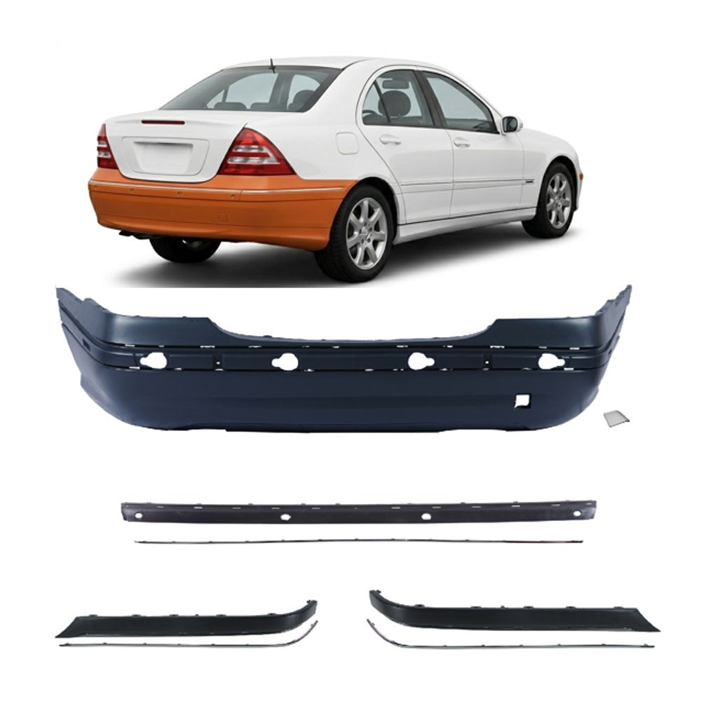 Heckstoßstange Sport mit PDC passend für Mercedes C-Klasse W203 Limousine 2000-2007