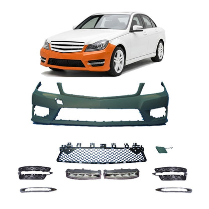 Sport Frontstoßstange mit LED Tagfahrlicht passend für Mercedes C-Klasse W204 2007-2015