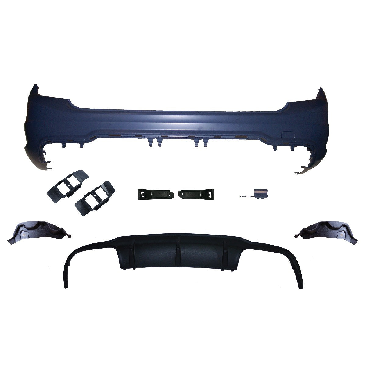 Heckstoßstange Sport mit Diffusor passend für Mercedes C-Klasse S204 2007-2015