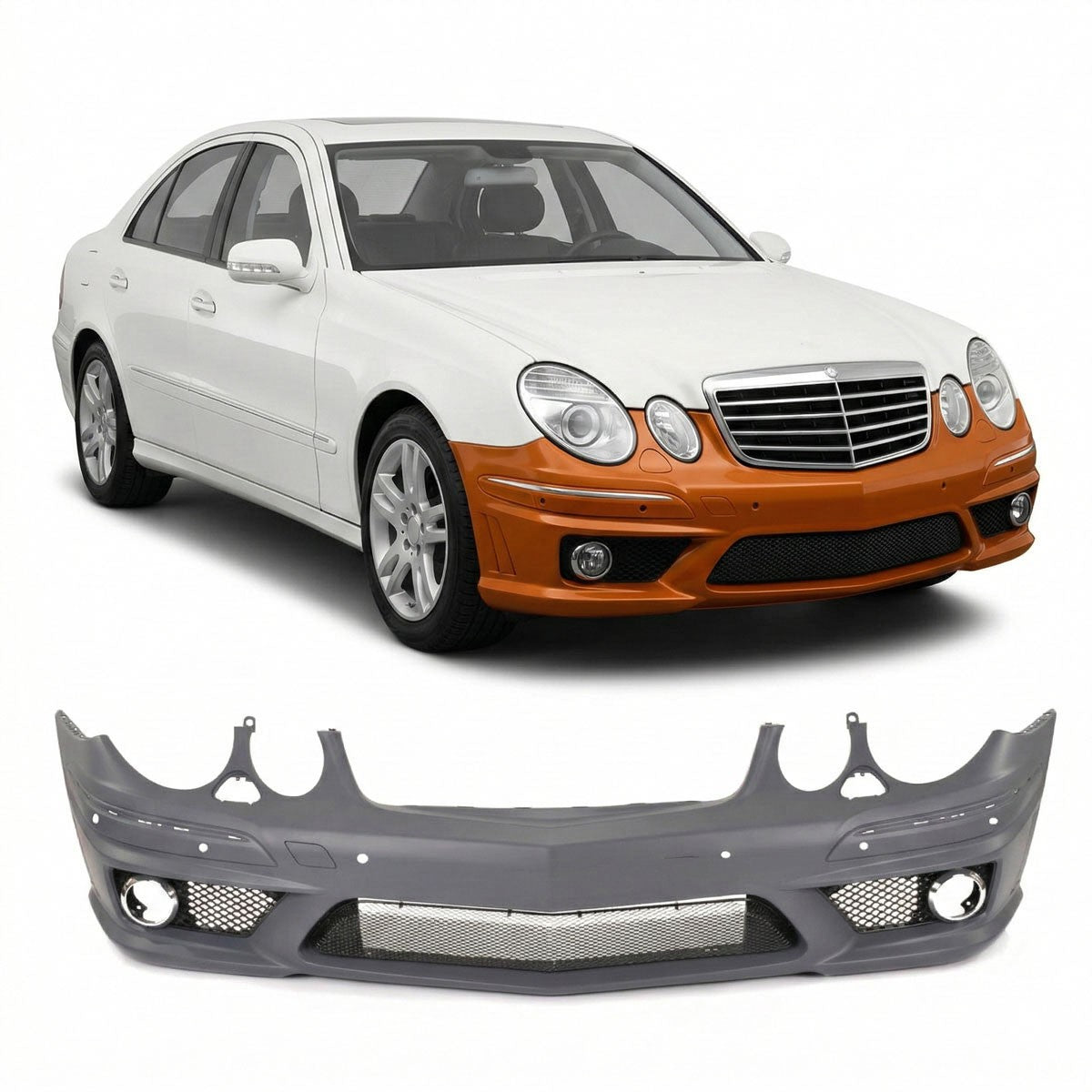 Frontstoßstange mit PDC SRA passend für Mercedes E-Klasse W211 S211 2006-2009