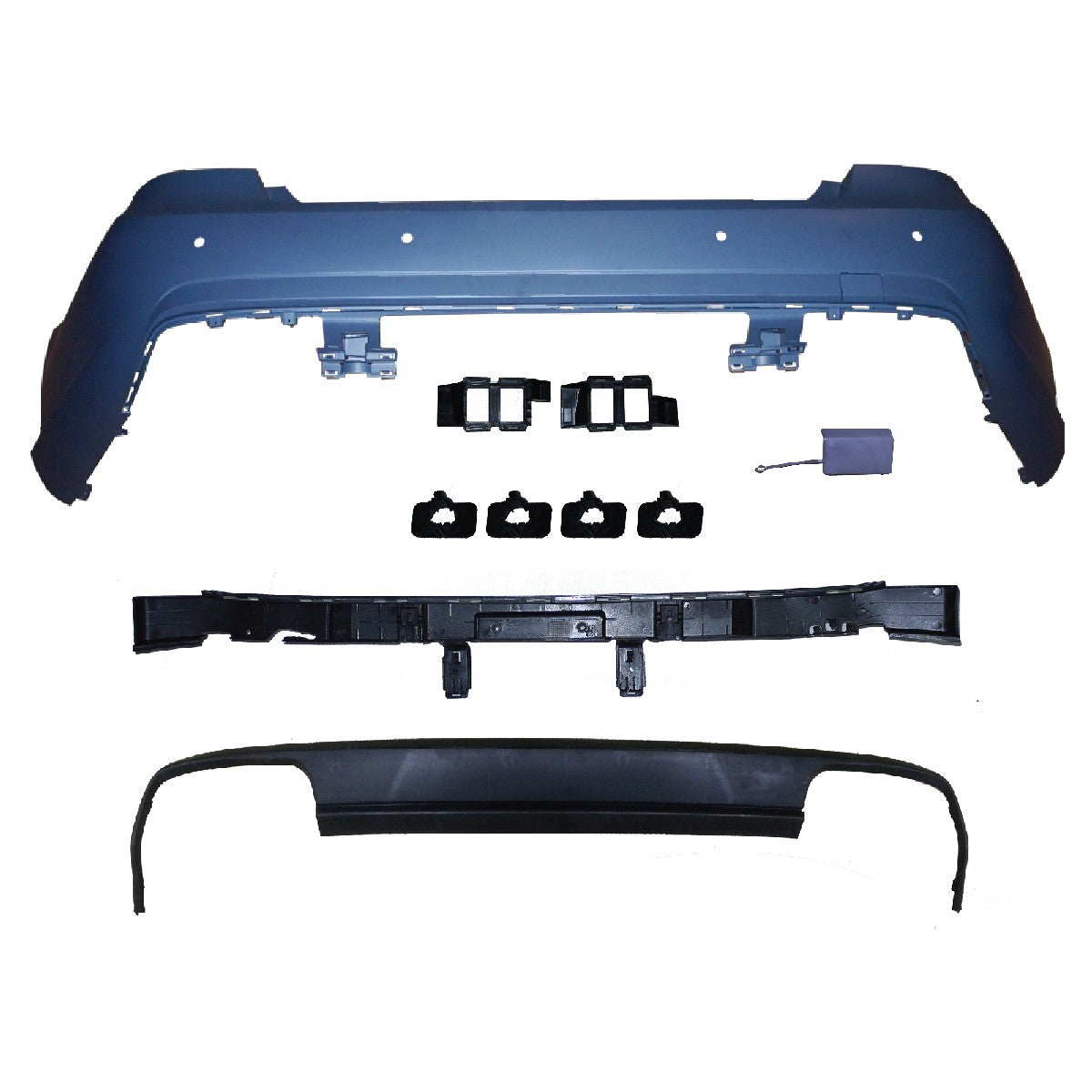 Heckstoßstange mit PDC Diffusor passend für Mercedes E-Klasse W212 Limousine 2009-2013