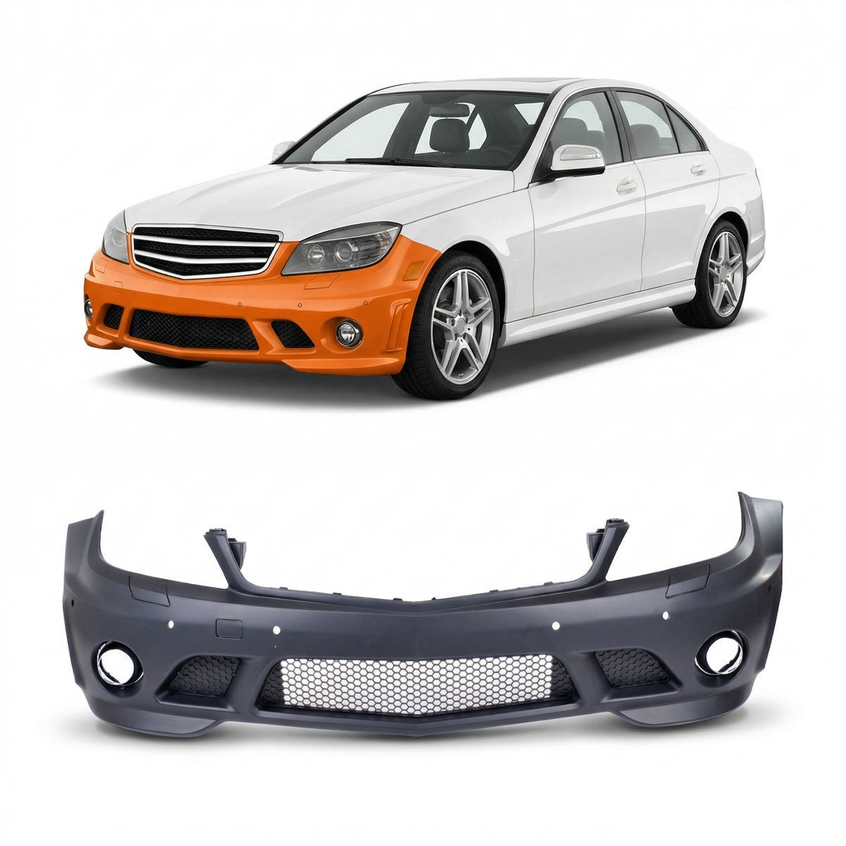 Frontstoßstange mit PDC SRA passend für Mercedes C-Klasse W204 2007-2011