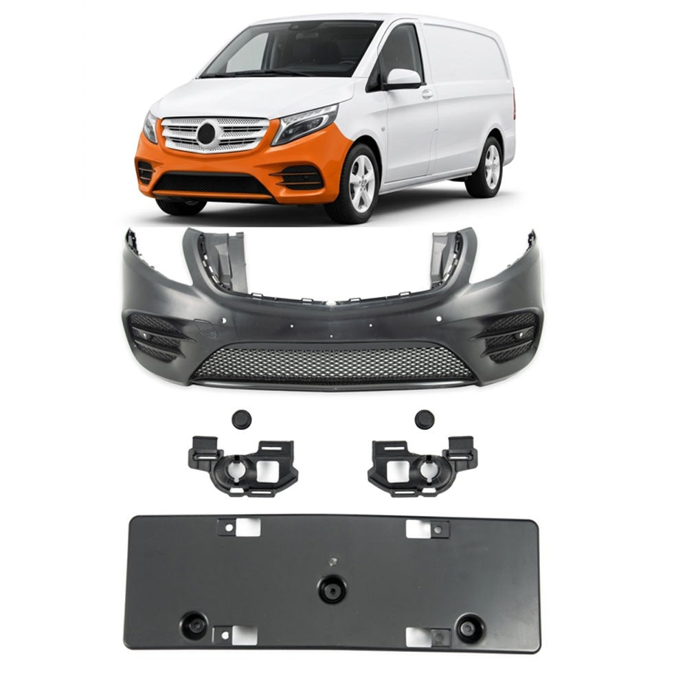 Frontstoßstange mit schwarzen Streifen passend für Mercedes Vito W447 2014-2020