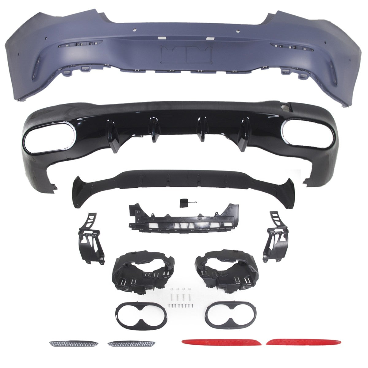 Heckstoßstange mit PDC und Diffusor passend für Mercedes CLA C118 2019-
