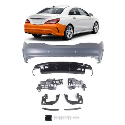Heckstoßstange mit PDC und Diffusor passend für Mercedes CLA C117 2014-2019