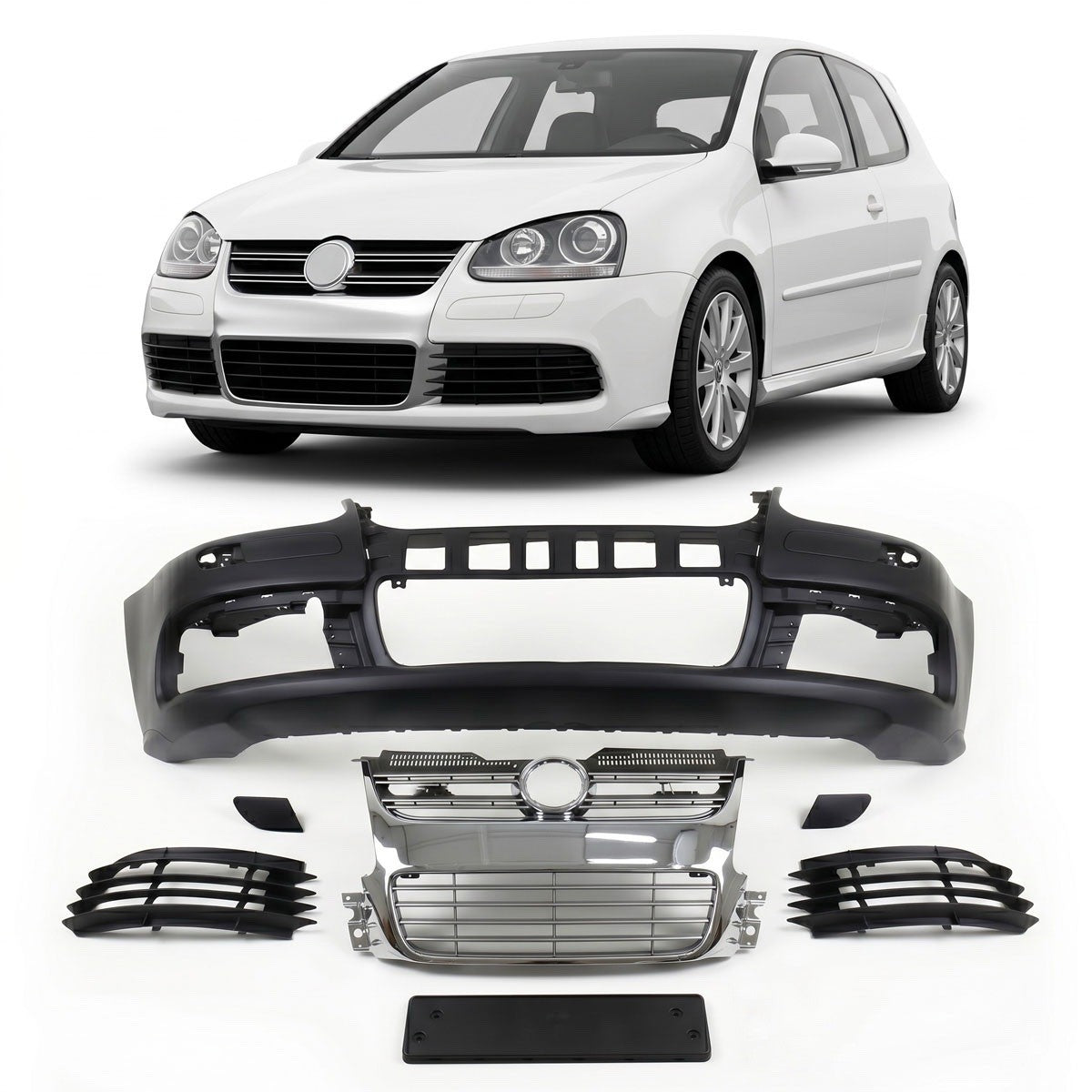 Frontstoßstange mit Chromgrill passend für VW Golf 5 2003-2008