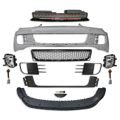 Frontstoßstange mit Grill + Nebelscheinwerfer passend für VW Golf 6 2008-2013