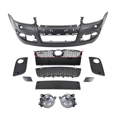 Vordere Stoßstange Unlackiert mit Grill und Nebelscheinwerfern für VW Golf 5 2003-2008
