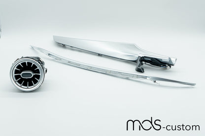 Mercedes GLC X253 Ambientebeleuchtung Komplett-Set | 64 Farben, Lüftungsdüsen, Beifahrerleiste