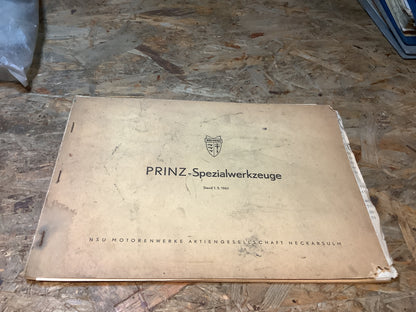 NSU Prinz- Spezialwerkzeuge Stand 01.05.1961 (lose Seiten im Band)