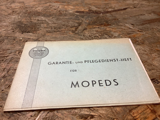 Garantie-und Pflegedienst-Heft für Mopeds Victoria Kundendienst